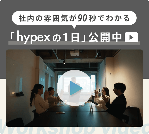 社内の雰囲気が90秒でわかる「hypexの1日」公開中