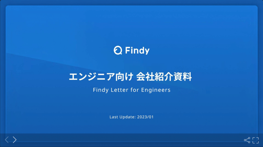 ファインディ株式会社の採用ピッチ資料