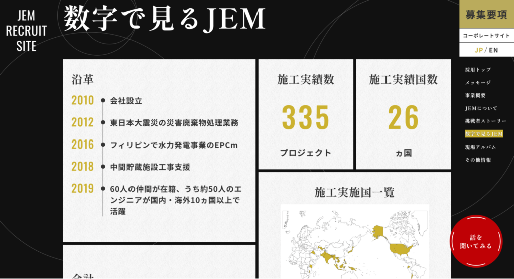 JEM株式会社 採用サイト