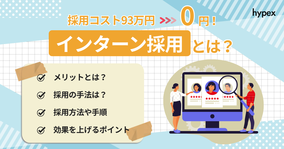 インターン採用、採用手法、採用コスト