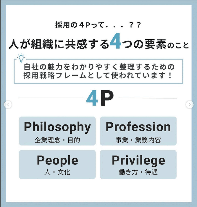 企業の魅力を伝える採用の「4P」