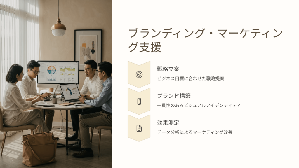 ② ブランディングやマーケティング支援が充実
