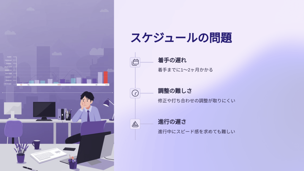 ② スケジュールがタイトになりがち
