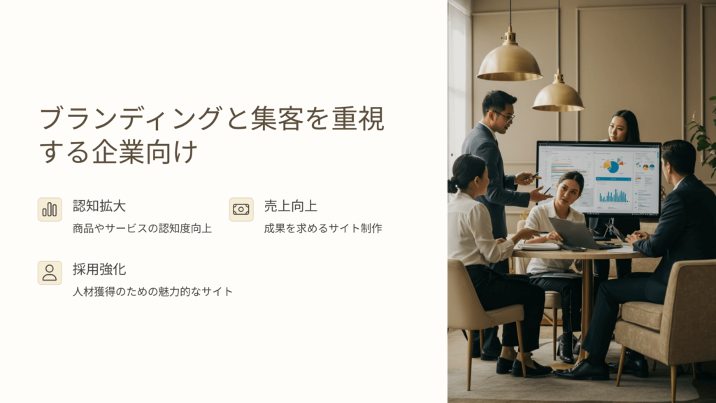 ✔ ブランディングや集客を重視したい
