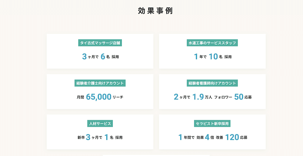 広告の実績