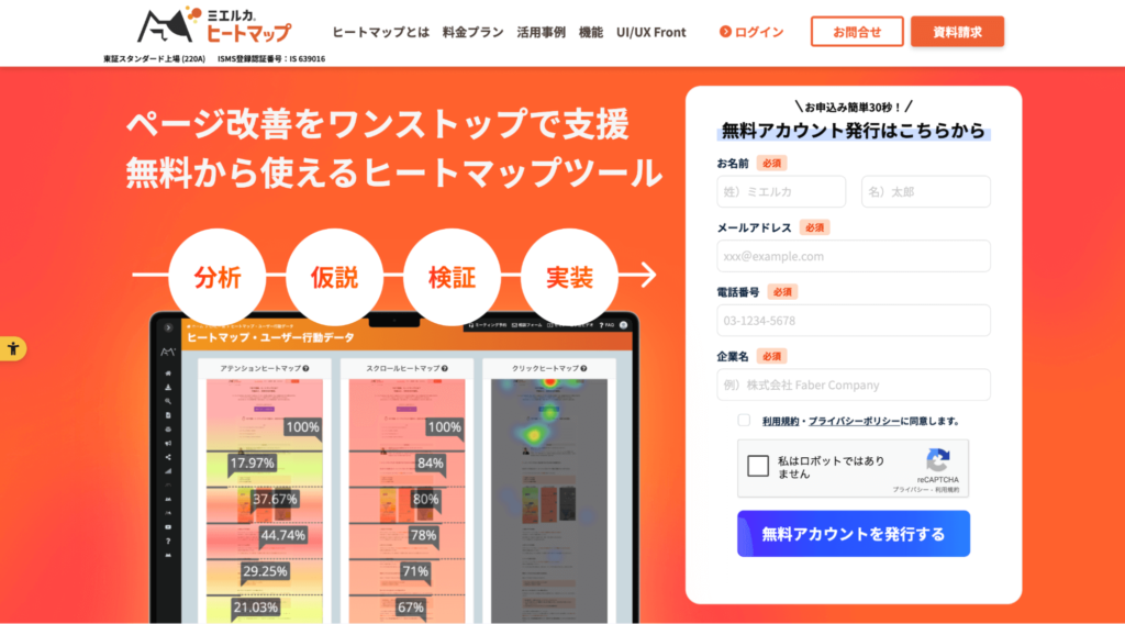 ミエルカヒートマップ