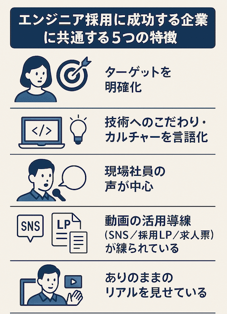 エンジニア採用に成功する企業に共通する5つの特徴