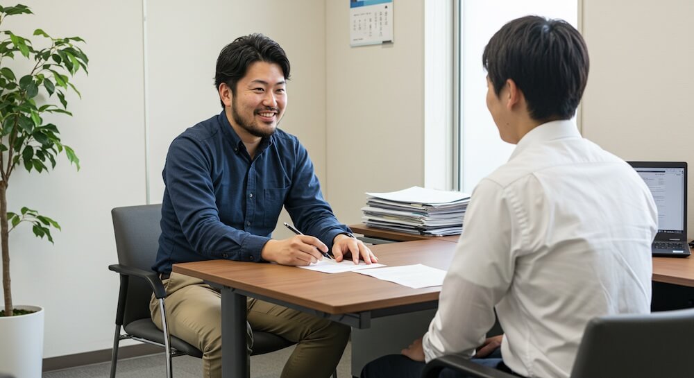 採用面接、エンジニア