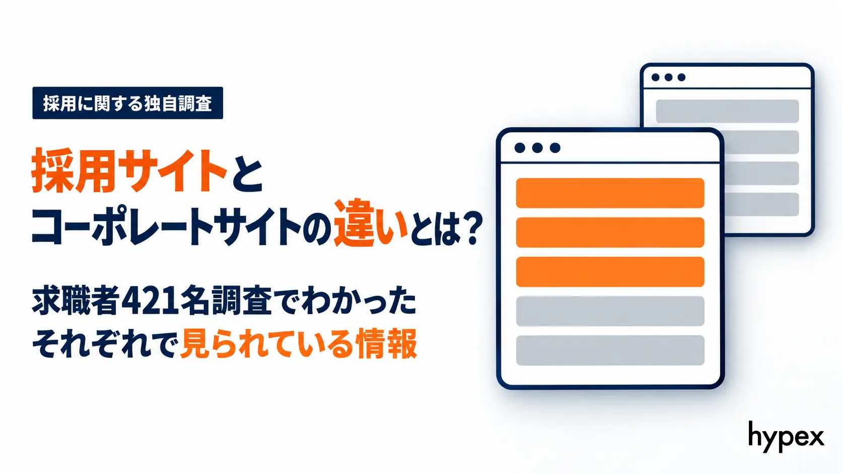 採用サイトとコーポレートサイトの違い｜求職者421名調査でわかった、それぞれで見られている情報